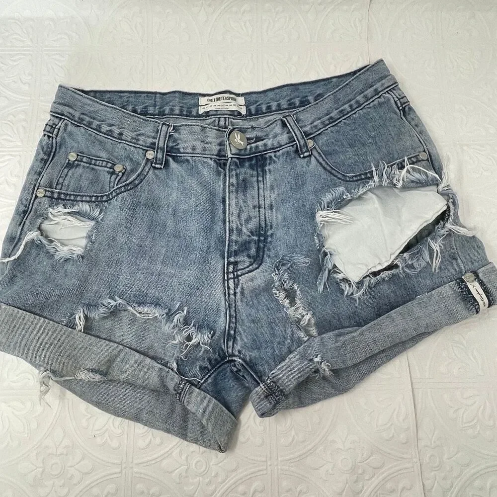 One Teaspoon Denim Shorts Sz 27